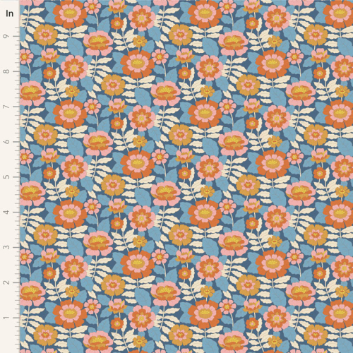 Tilda Patchwork Stoff Baumwolle - Wallflower - Beverly Blue